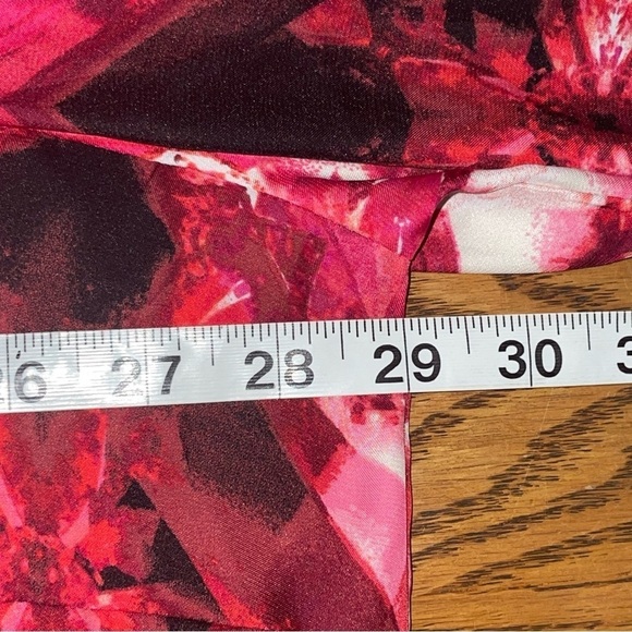 LYS Button-Down Blouse 3X Pink/Red/White/Black – Accordion Front, 3/4 Sleeves - Picture 11 of 12